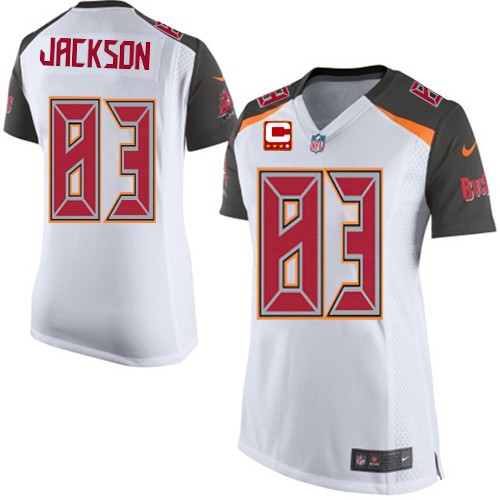 Women's Elite Vincent Jackson C Patch Nike Jersey White Road - #83 NFL Tampa Bay Buccaneers